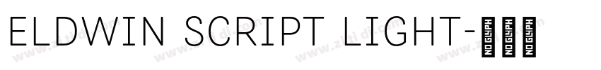 Eldwin Script Light字体转换